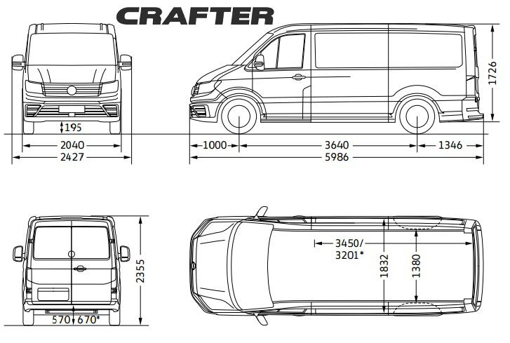 Dimensjoner VW Crafter