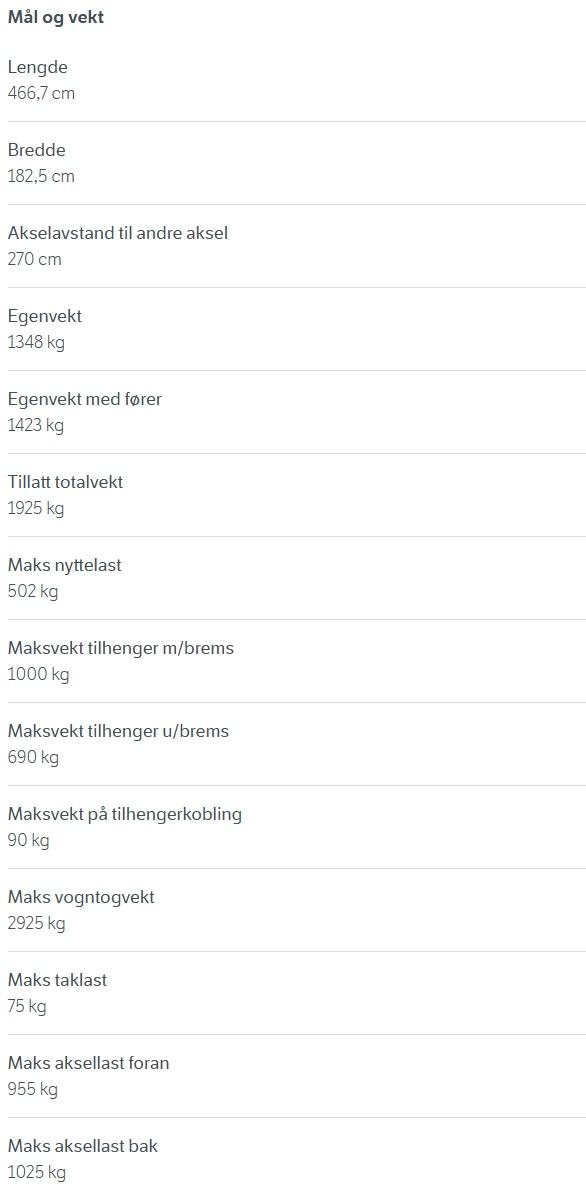 Teknisk info Ford Fokus